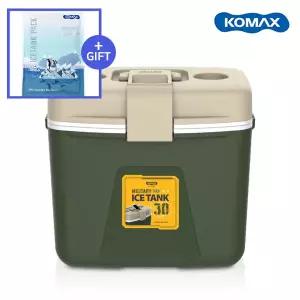 코멕스 아이스탱크 밀리터리그린 30리터 캠핑 쿨러박스 (+아이스팩)