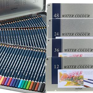 [문구티쳐] 문화 수채색연필 4종 12색 24색 36색 48색/ 틴케이스 색연필/ 그림그리기/ 미술용품