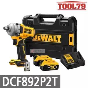 디월트 DCF892P2T 충전 미드토크 임팩 렌치 20V MAX 5.0AH 배터리 2개 12.7mm 4단모드