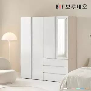 [착불] 리키 1600 M세트 옷장 이불장 미니 아이 작은방 서랍 거울 원룸 슬림