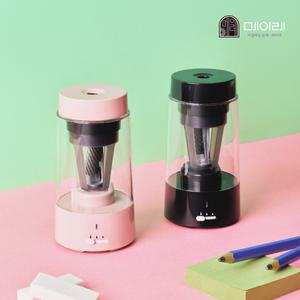 자동상승연필깎이 전동연필깍이 휴대용미니 점보색연필 돌리올리