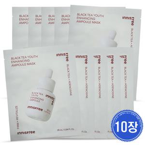 이니스프리 블랙티 유스 인핸싱 앰플 마스크 28mL  10매