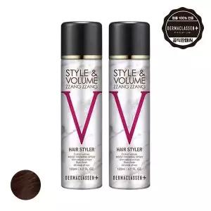 더마클라센 스타일앤 볼륨짱짱 흑채 스프레이 자연갈색 120ml x2