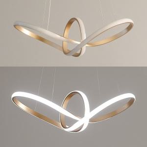 LED 펜던트 식탁등 러블리 리본 골드 오스람칩 카페 인테리어 주방등 L-뫼600