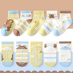 준캡 아동양말 여름메쉬 발바닥전체 미끄럼방지 알파벳베어케어삭스 유아 아동 사계절양말
