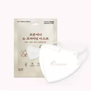 코튼데이 KF94 순면한지 마스크 50매 (1매×50개/화이트/중형)