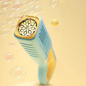 [유니커블]풍성한 버블 스퀘어 LED 원터치 전동 자동 버블건 누수 방지 비눗방울 머신 비누방울 총 인싸템