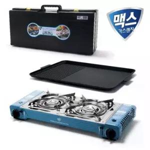 맥스 맥선) 휴대용가스렌지 투버너 MSD-5800S 불판포함)