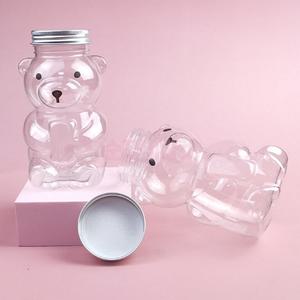 곰돌이 물병 캐릭터 용기 통 구디백 디저트 선물 포장 350ml 단체 대량