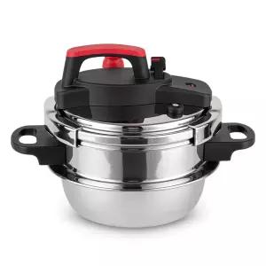  IH 인덕션겸용 통3중 스텐 압력솥 2L 4-5인용 누룽지 가마솥 미니압력솥