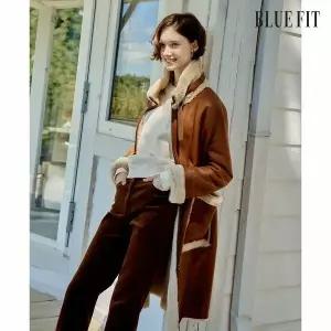 [하프클럽/블루핏]블루핏X로보 스페인 라도마 리버시블 롱 무스탕