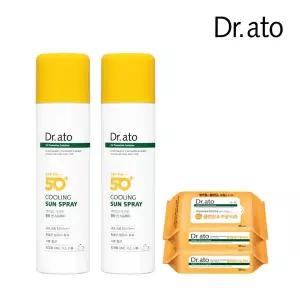 [닥터아토][증정] 저자극 간편 케어 쿨링 선 스프레이 150ml X2개 (+ 클렌징티슈 2팩 증정)