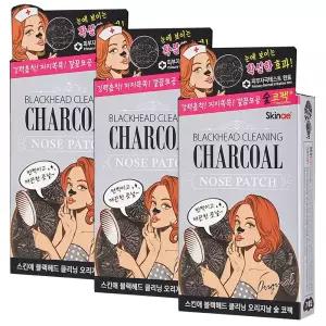 스킨애 블랙헤드 숯 코팩 7매입 3통 코 피지제거