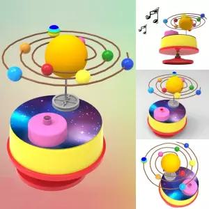 태양계 행성 오르골 조명등 만들기 무지개 점멸 LED 뮤직박스 철사궤도 구슬 램프 오로골