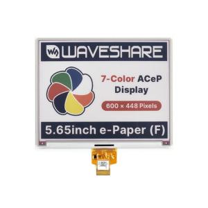 Waveshare 5.65인치 전자종이 전자잉크 원시 디스플레이 600X448 픽셀 Acep 7색 SPI 인터페이스 지원