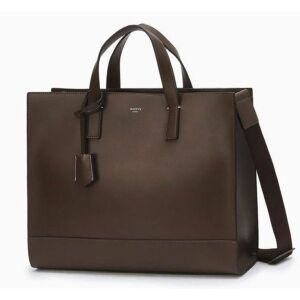 [NS홈쇼핑][헤지스ACC] 브라운 로고배색 가죽 서류가방 HJBA4F851W3[35104408]