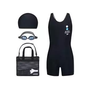 [레노마수영복](하남점)지퍼백 폴리백 2종 무상증정 여아 스마일 생존수영 키트 블랙 RN-GS2F891-BK