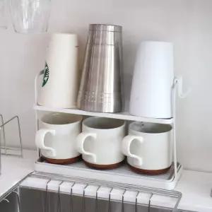 텀블러 2단 건조대 컵 젖병 물병 식기 건조 거치대 정리대 선반