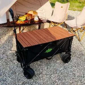 아이리 대형 몬스터 캠핑웨건 광폭타이어 뒷문개방 접이식 폴딩 브레이크장착 테이블겸용 캠핑 캐리어 수레 카트