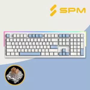 SPM 몽돌 키보드 PL108W 아라 풀배열 화이트 저소음 새벽축 택타일