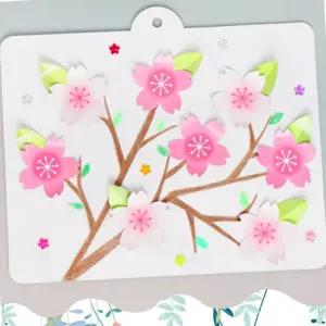 5인용 유아 벚꽃 나무 간단한 봄 액자만들기 키트 토탈공예 초등저학년미술