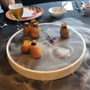 고기 접시 횟집 드라이아이스 초밥 얼음접시 플레이팅