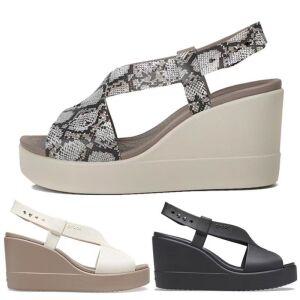 브루클린 라이트 웨지 샌들 하이힐 캐주얼 크록스 웨지힐 여름 통굽