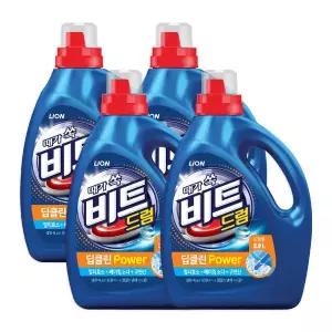 비트 딥클린파워 액체세탁세제 드럼용 용기 3L 4개 DC