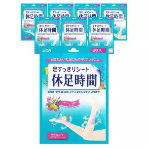 일본 발바닥 붙이는 파스 6매입 x 8개 휴족시간 발 종아리 다리 쿨링 수액 시트 피로 평발 풋패치 마사지