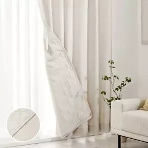 [모던하우스] ON NEW 린넨스타일 3중방한 3도씨커튼 140X240 1장 베이지 높이조절밴드