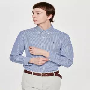 헤지스 남성 25FW 네이비 런던 스트라이프 스트레치 셔츠 HZSH5C333N2