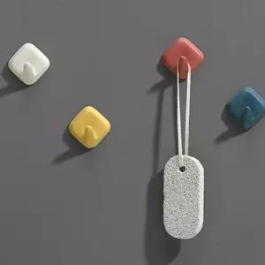 붙이는 벽걸이 후크 소품고리 4p/고정/고리/접착/무타공/걸이/거치대/모자/액자/도어/수납/정리/다용도