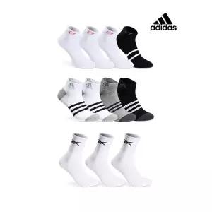 [아디다스][1+1/2번들] 아디다스 헤드 르까프 리복 외 스포츠 양말 발목 중목 크루삭스 6족 8족 10족