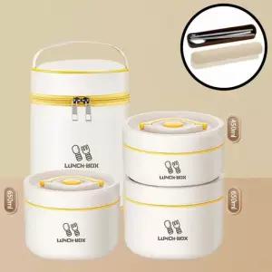 반리코 골드 보온도시락 450ml+650ml+650ml 수저 가방 도시락 보온도시락 도시락통