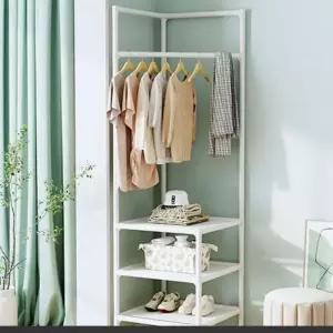 숨은 공간활용 코너행거 멀티 수납선반 2단 3단 강한 내구성 무타공 간편설치