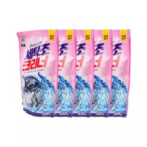 (일반 드럼 겸용) 산도깨비 세탁조 크리너 5P 세탁기 청소/제거/세척제/클린/세제/통클리너/세탁기용/세정