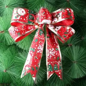 크리스마스 리본 블레스 벽트리 오너먼트 레드 장식품