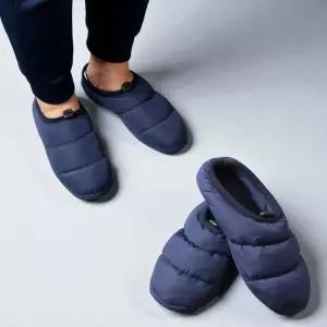 소프트 조임형 패딩 실내화 (파랑) 방한 실내 슬리퍼 (255mm)