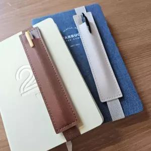 다이어리 펜홀더 가죽 스트랩 볼펜꽂이 휴대용 밴드 플래너 기념품 단체 인쇄가능