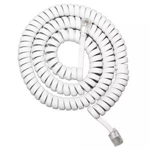 수화기선 스프링 수화기 코드 유선 전화기 줄 연결 케이블 30cm 화이트 TCC-WH