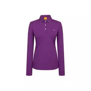 [아웃도어스/루이까스텔]여성 로고 포인트 솔리드 긴팔 티셔츠