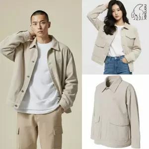 [백화점출고] 노르디스크 자켓 남자 여성 글램퍼 코듀로이 라이트 그레이 봄 가을 간절기 숏 점퍼