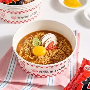 라조 화이트 농심 에디션 원형 라면용기 한강 편의점 50개/100개 라면조리기 인덕션 일회용그릇