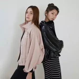 [에고이스트](의정부점)[BL] 하이넥 페이클 레더 자켓(ES2OJK03)