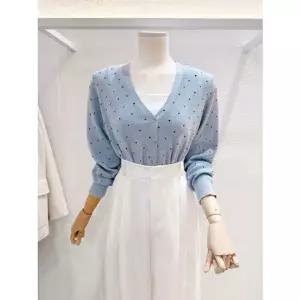 [갤러리아] [LAP]러블리 도트 브이넥가디건 (AS7XG179)