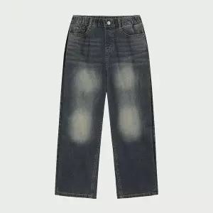 [보리보리/행텐 틴즈]행텐틴즈 여아 풀밴딩 사이드 턱 와이드 데님팬츠_254(14570-155-403-10)