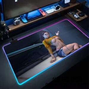 Devil M May Cry 5 마우스 패드 RGB 게이밍 XXL 확장형 표면 미끄럼 방지 부드러운 LED 조명 완벽한 데스크