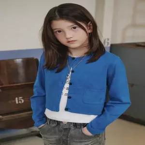 AAA4CK02TB 터키블루 포켓자수 가디건