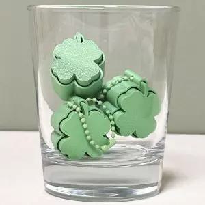 네잎클로버 클리커 키캡 키링 청축 키보드 피젯토이 키홀더 귀여운 열쇠고리 친구 행운 선물