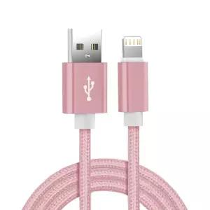 금속 나일론 땋은 USB 충전기 케이블 iPhone 14 8 7 6S Plus X XR XS 11 12 13 Pro Max iPad 9 고속 충전
